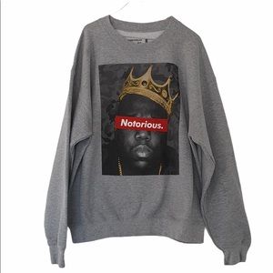 Notorious BIG Soft Fleece Sweatshirt w Camo Detail
